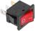 Переключатель красный с подсветкой, 12 В, 15 A, 3 контакта, размер Mini