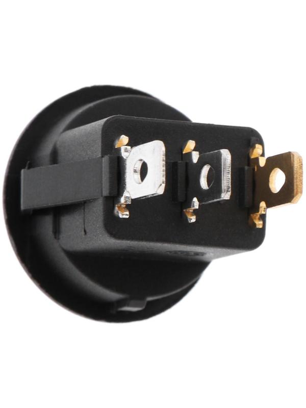 Переключатель черный с красной подсветкой, 12 В, 16 А, 3 контакта