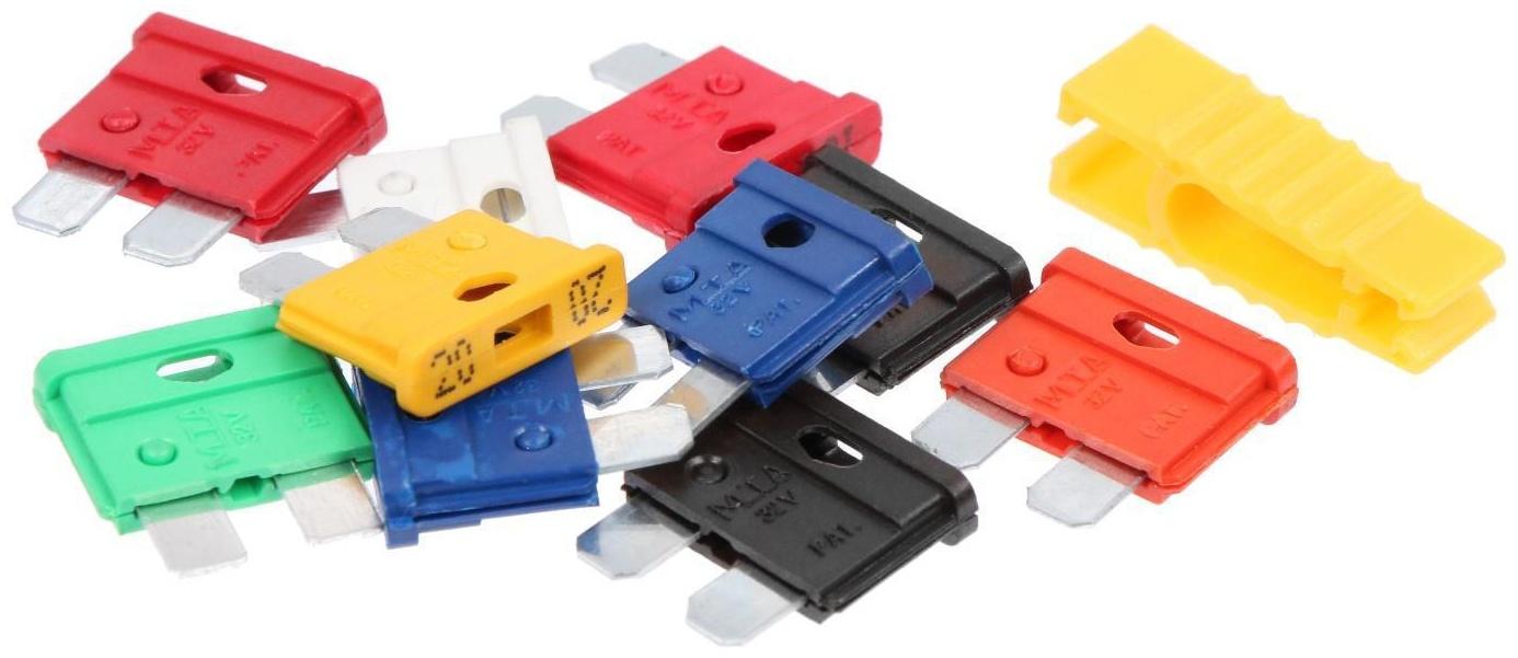 Набор флажковых предохранителей М5, с пинцетом