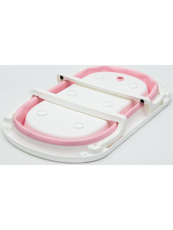 Ванночка детская складная со сливом, 75 см., цвет розовый