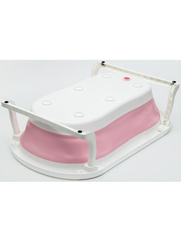Ванночка детская складная со сливом, 75 см., цвет розовый