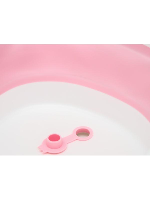 Ванночка детская складная со сливом, 75 см., цвет розовый