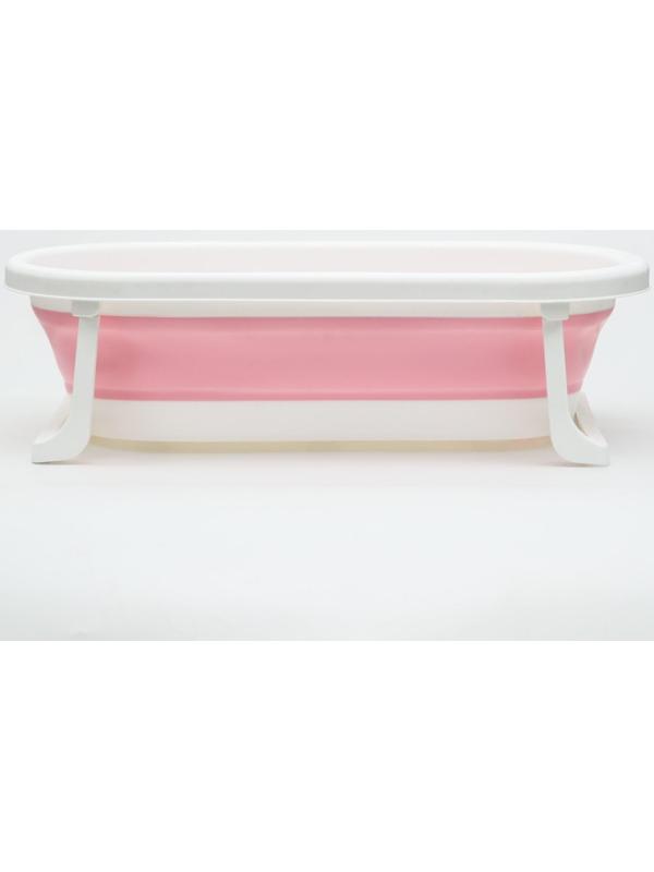 Ванночка детская складная со сливом, 75 см., цвет розовый