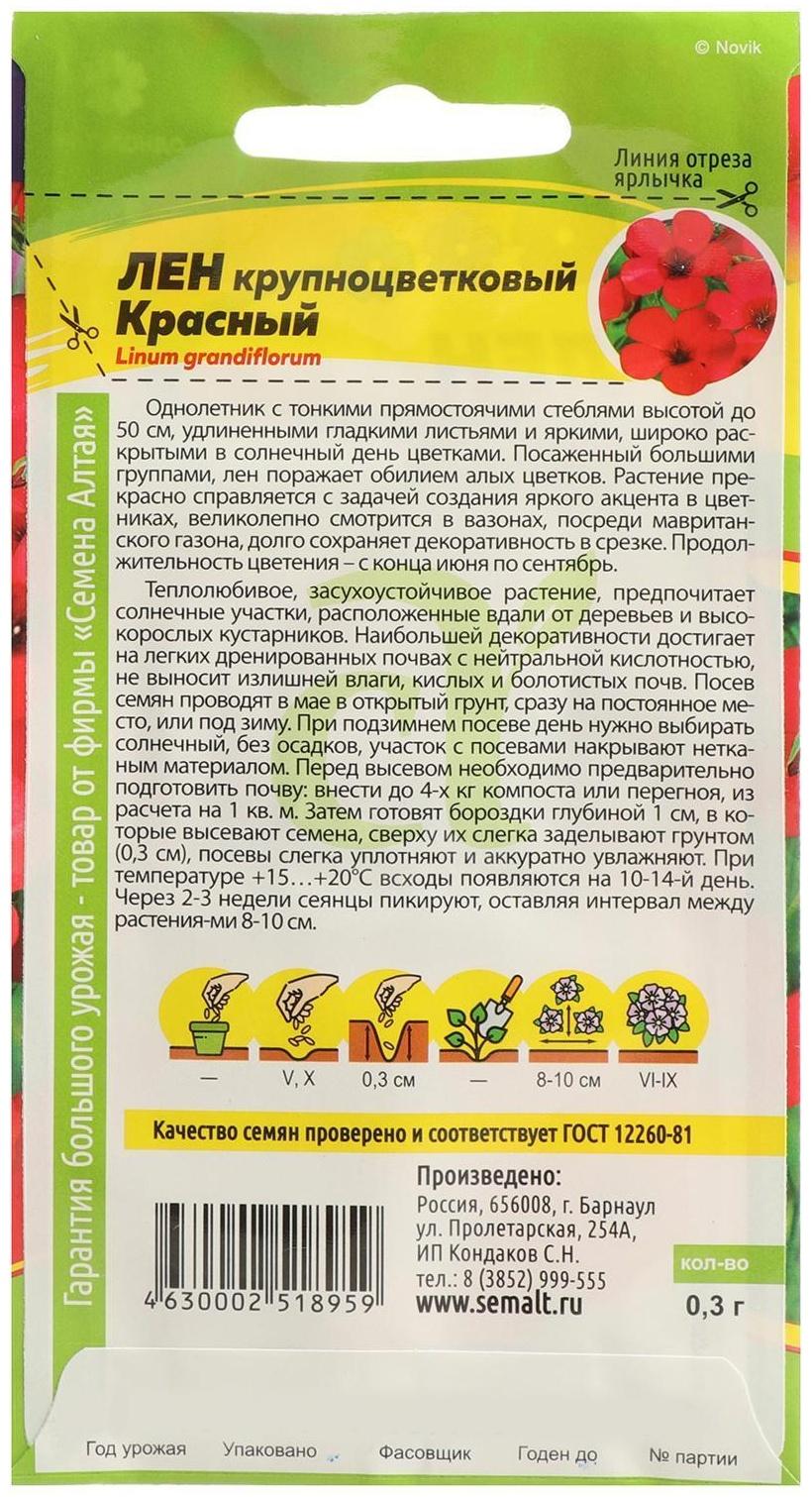 Семена цветов Лен 