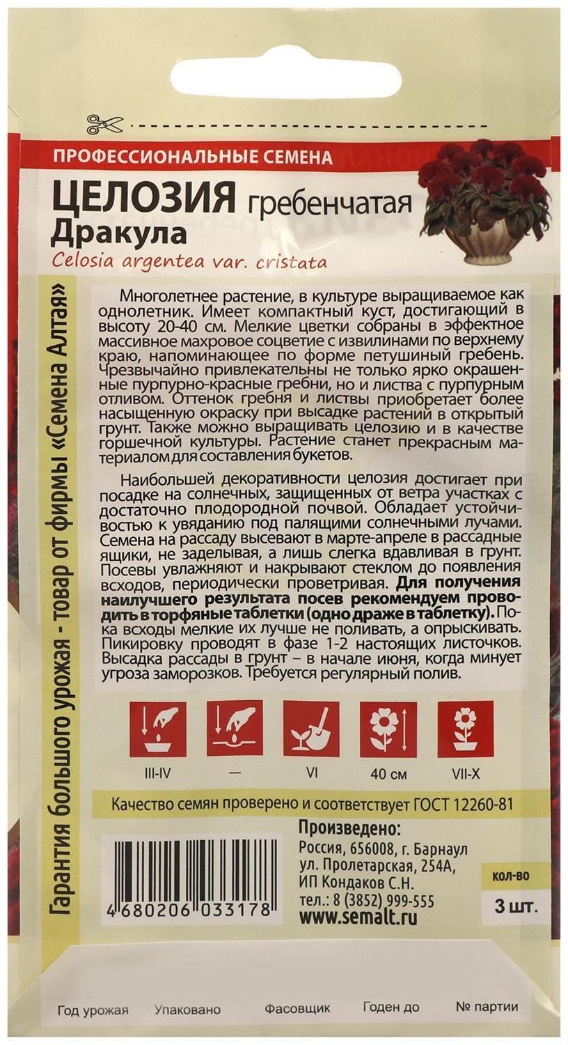 Семена цветов Целозия 