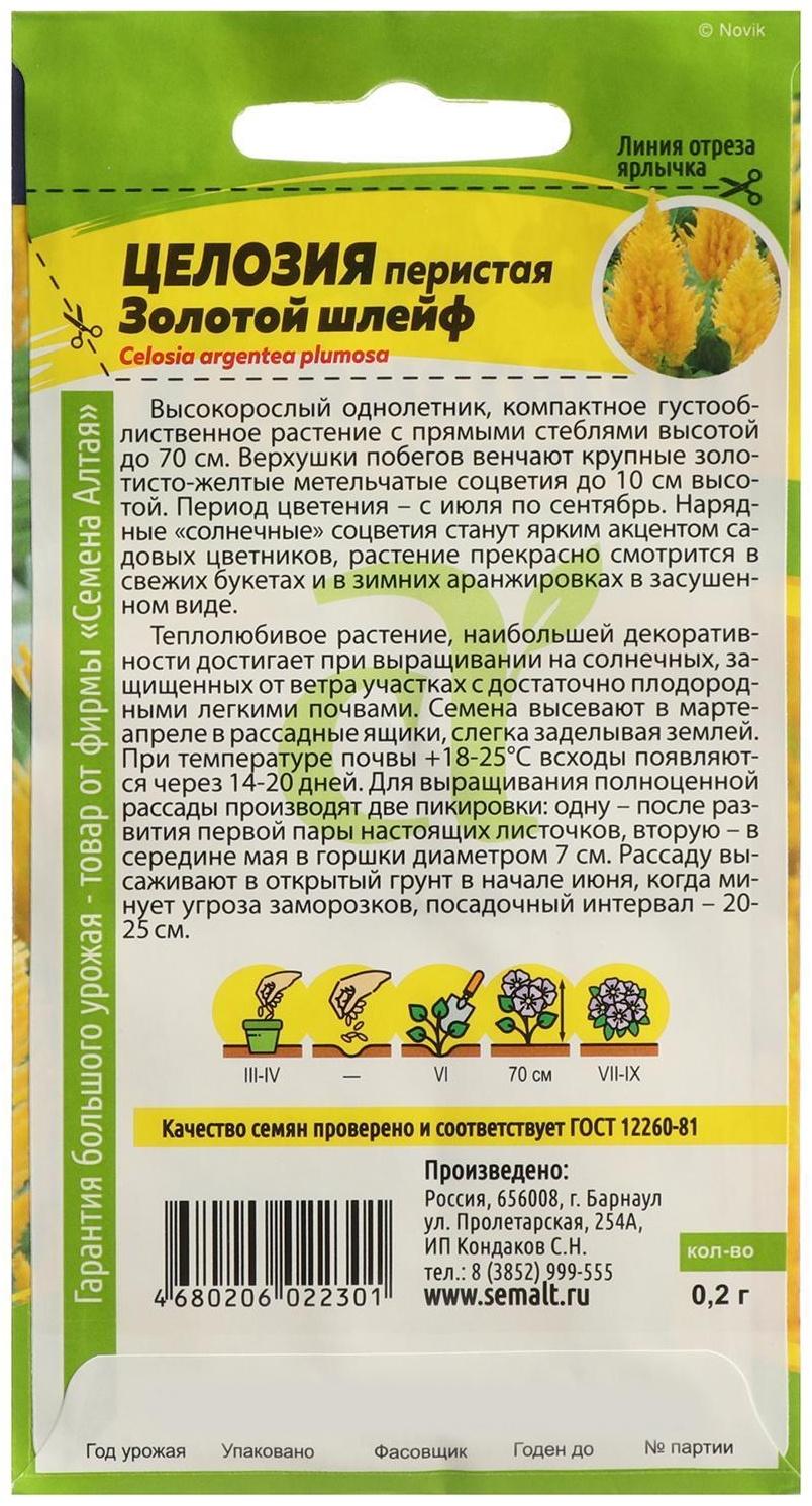 Семена цветов Целозия  