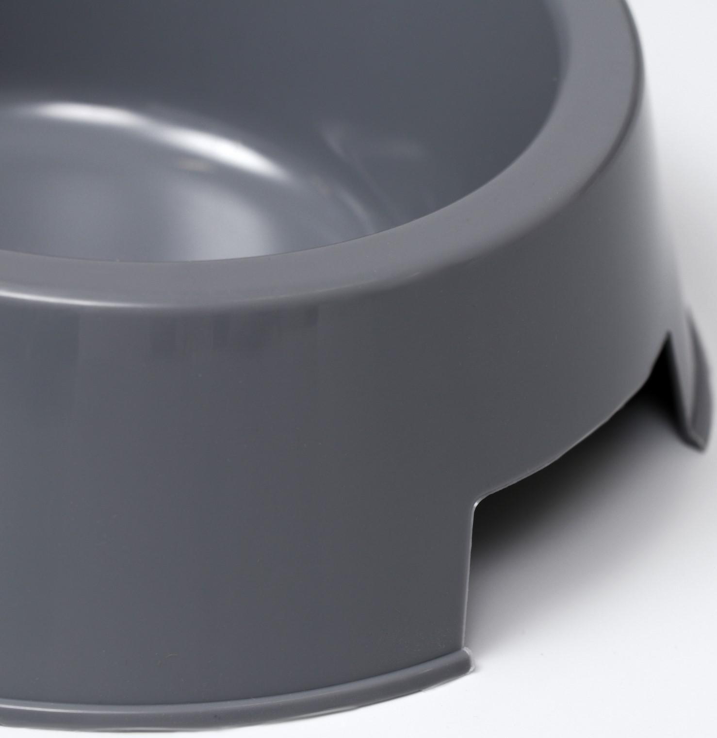 Миска пластиковая 17 х 17 х 5 см, 400 мл, серая