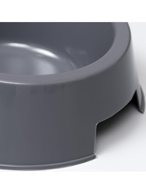Миска пластиковая 17 х 17 х 5 см, 400 мл, серая