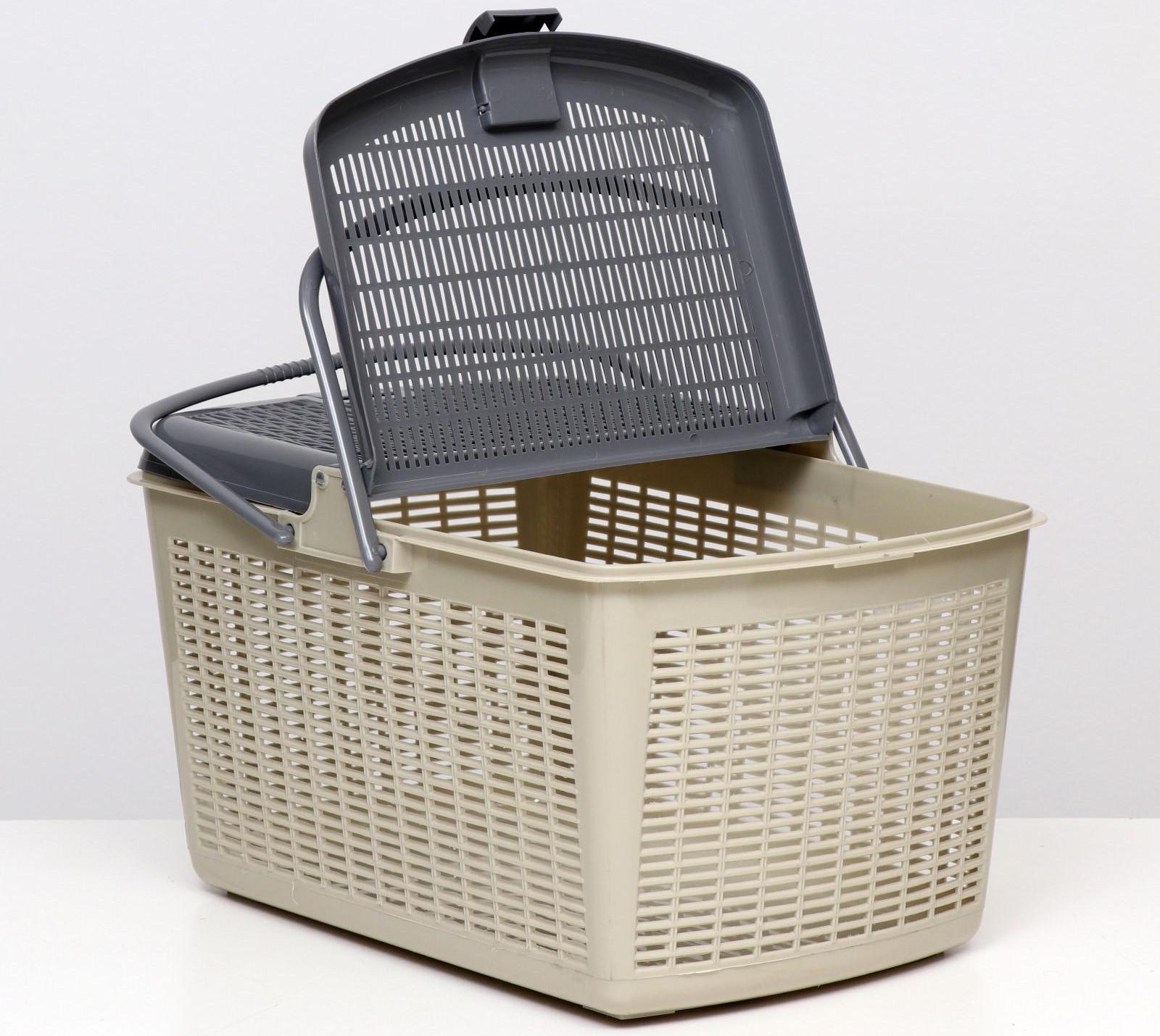 Корзина 47х36х27,5 см, серая