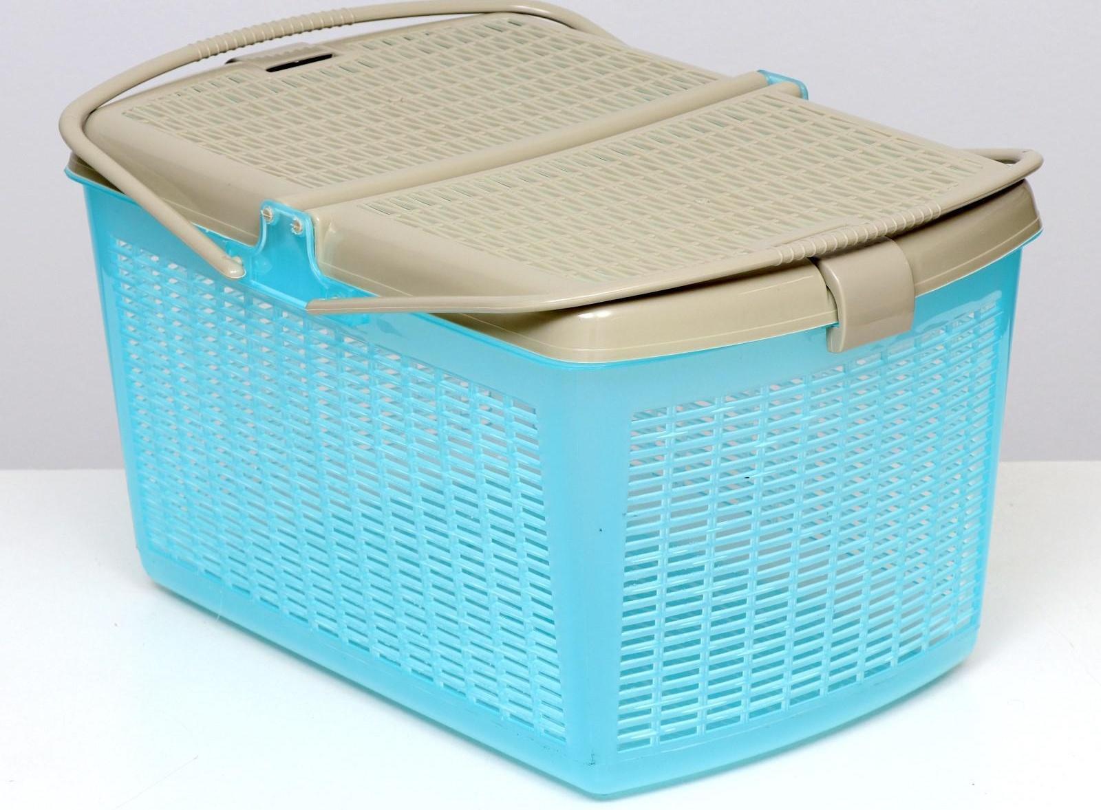 Корзина 47х36х27,5 см, бирюзовый