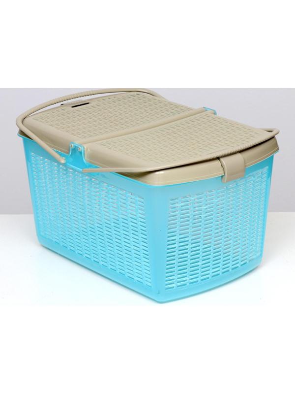 Корзина 47х36х27,5 см, бирюзовый
