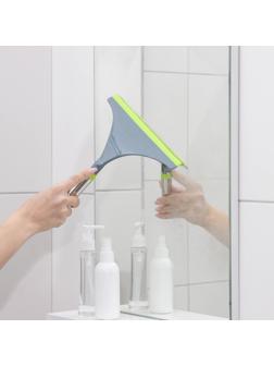 Водосгон Green day, с нержавеющей ручкой, силиконовый сгон