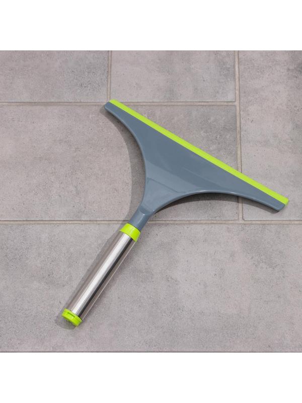 Водосгон Green day, с нержавеющей ручкой, силиконовый сгон