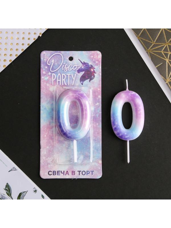 Свеча-цифра в торт «0»