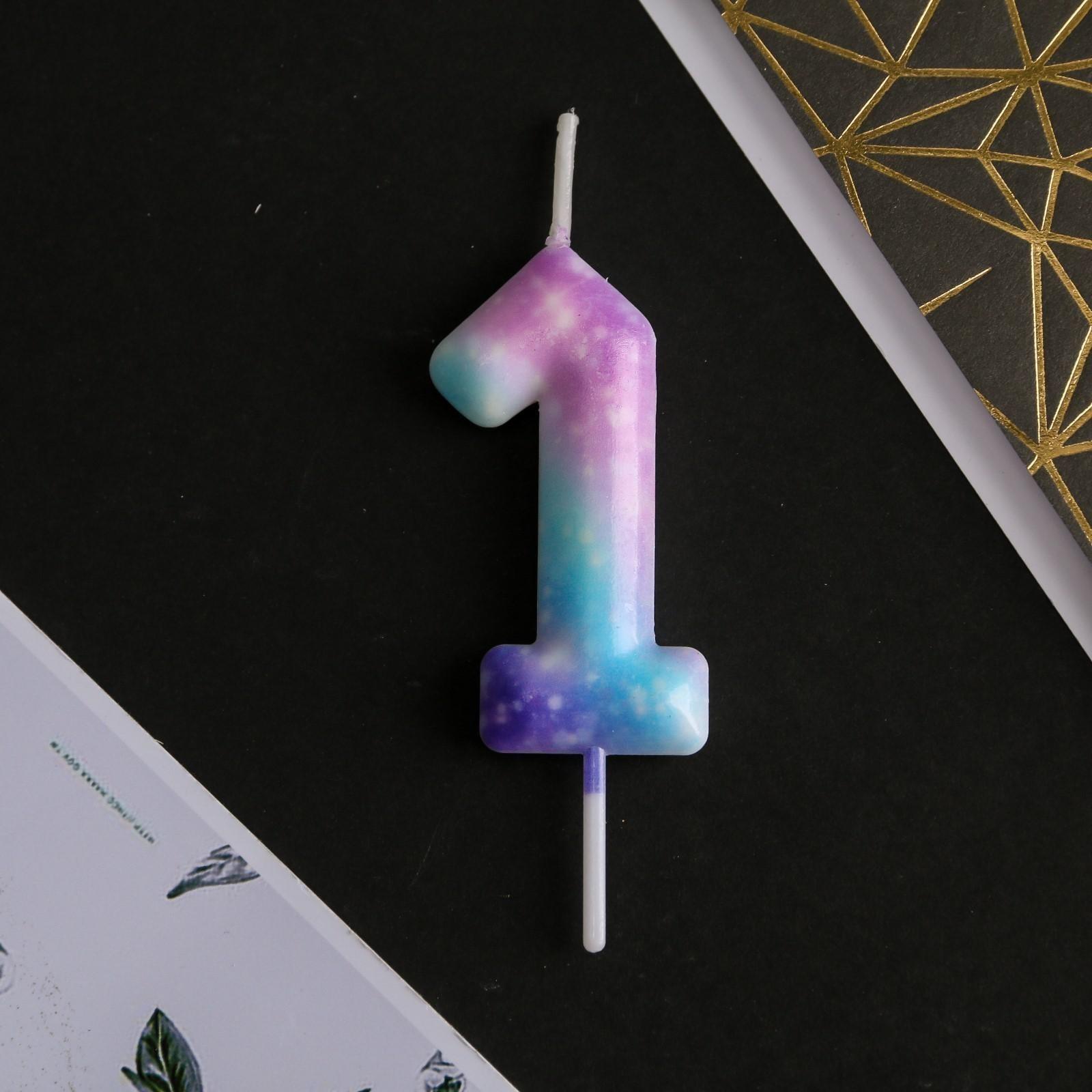 Свеча-цифра в торт «1»