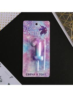 Свеча-цифра в торт «1»