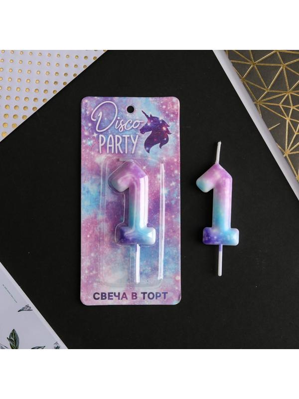 Свеча-цифра в торт «1»
