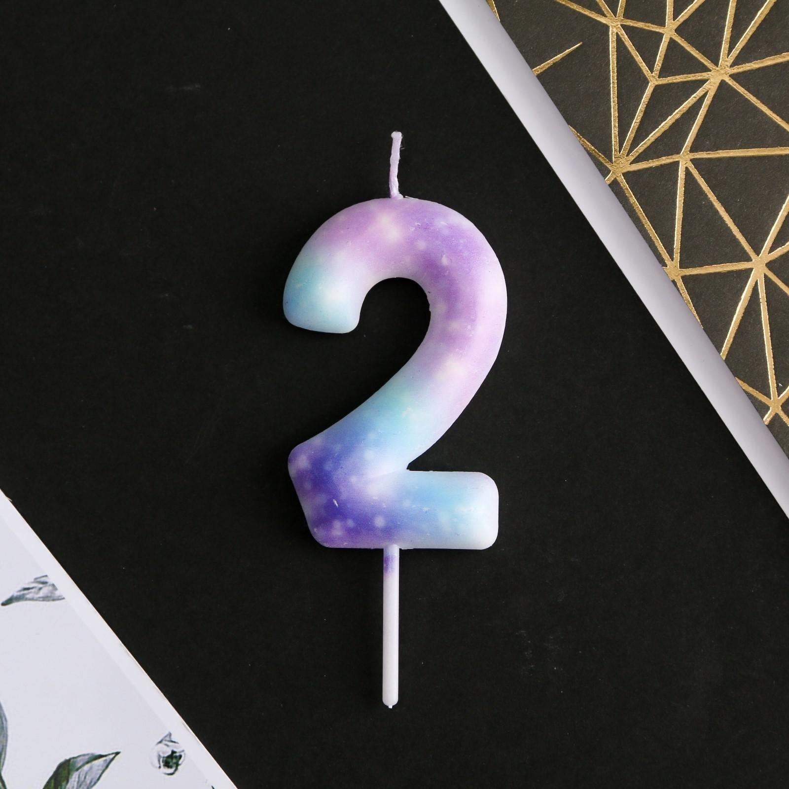 Свеча-цифра в торт «2»
