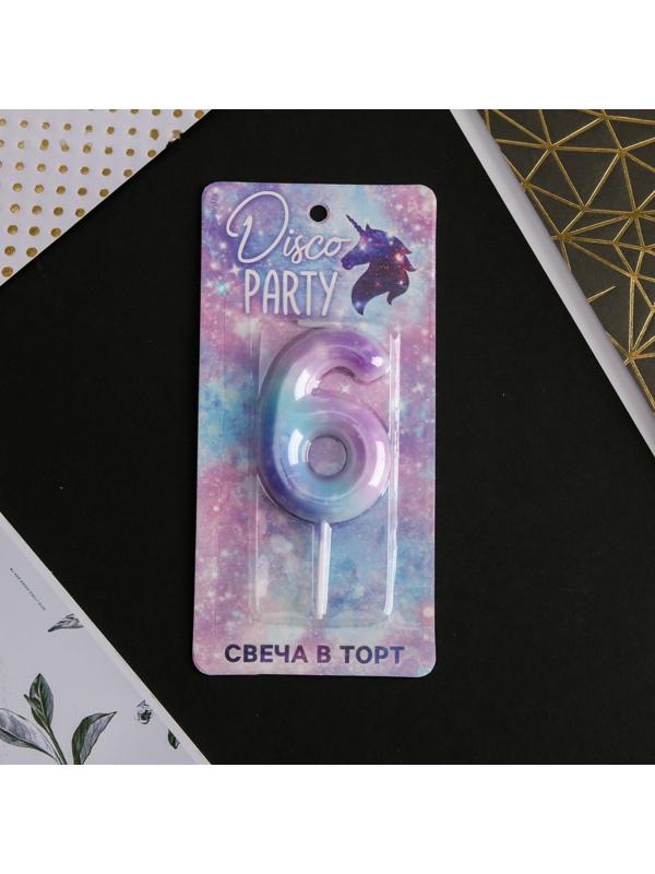 Свеча-цифра в торт «6»