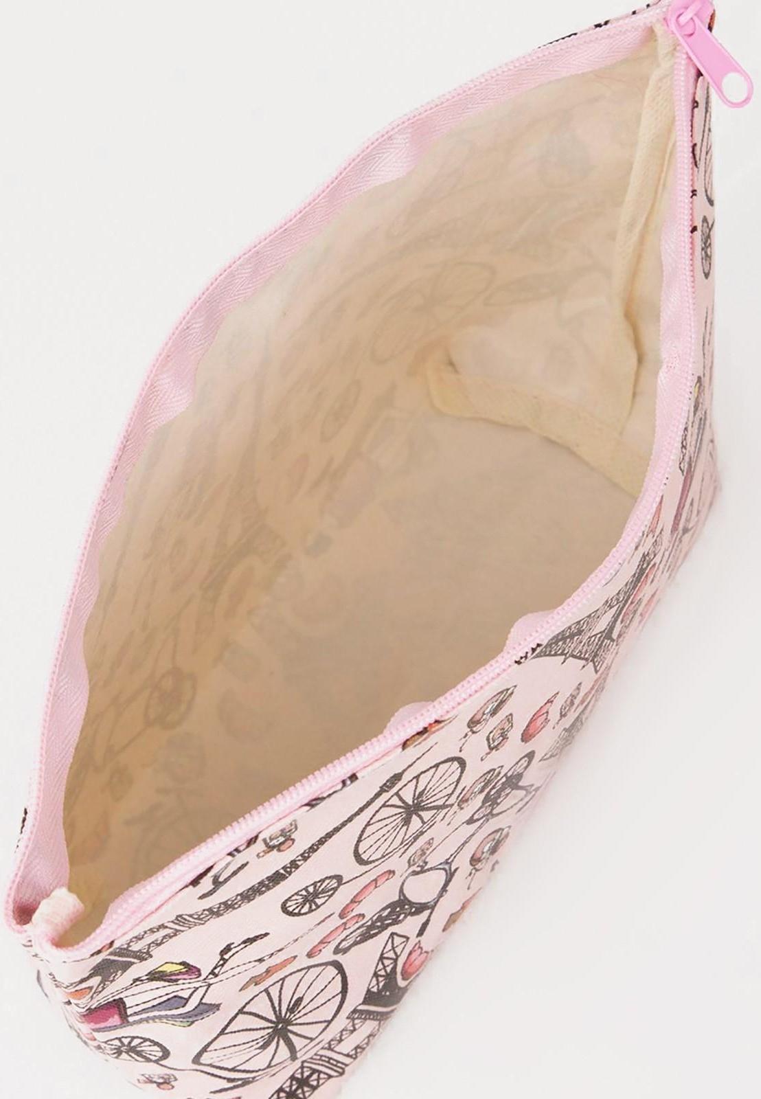 Косметичка на молнии, цвет розовый