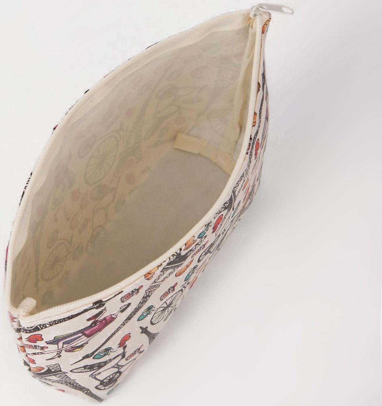 Косметичка на молнии, цвет белый