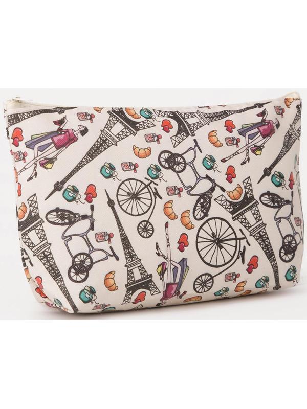 Косметичка на молнии, цвет белый