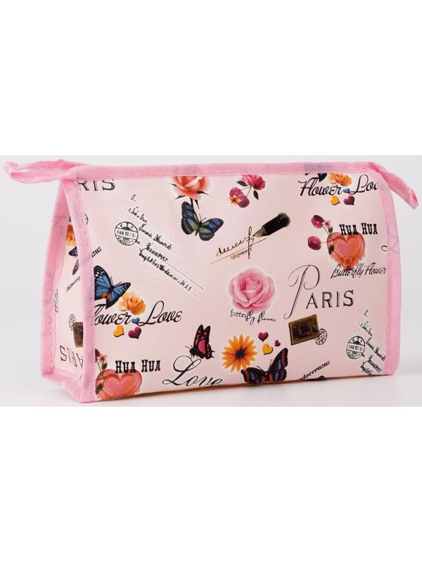 Косметичка на молнии, цвет розовый