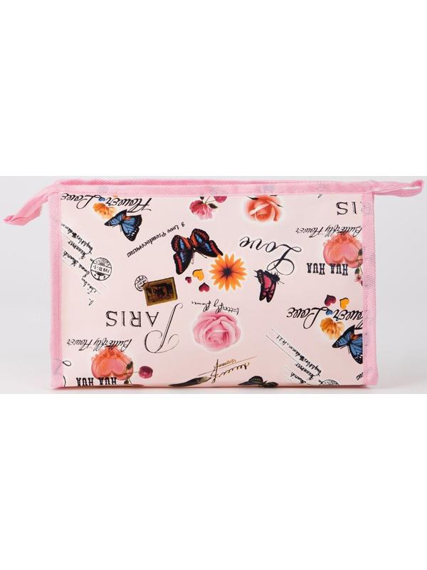 Косметичка на молнии, цвет розовый