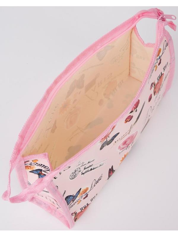Косметичка на молнии, цвет розовый