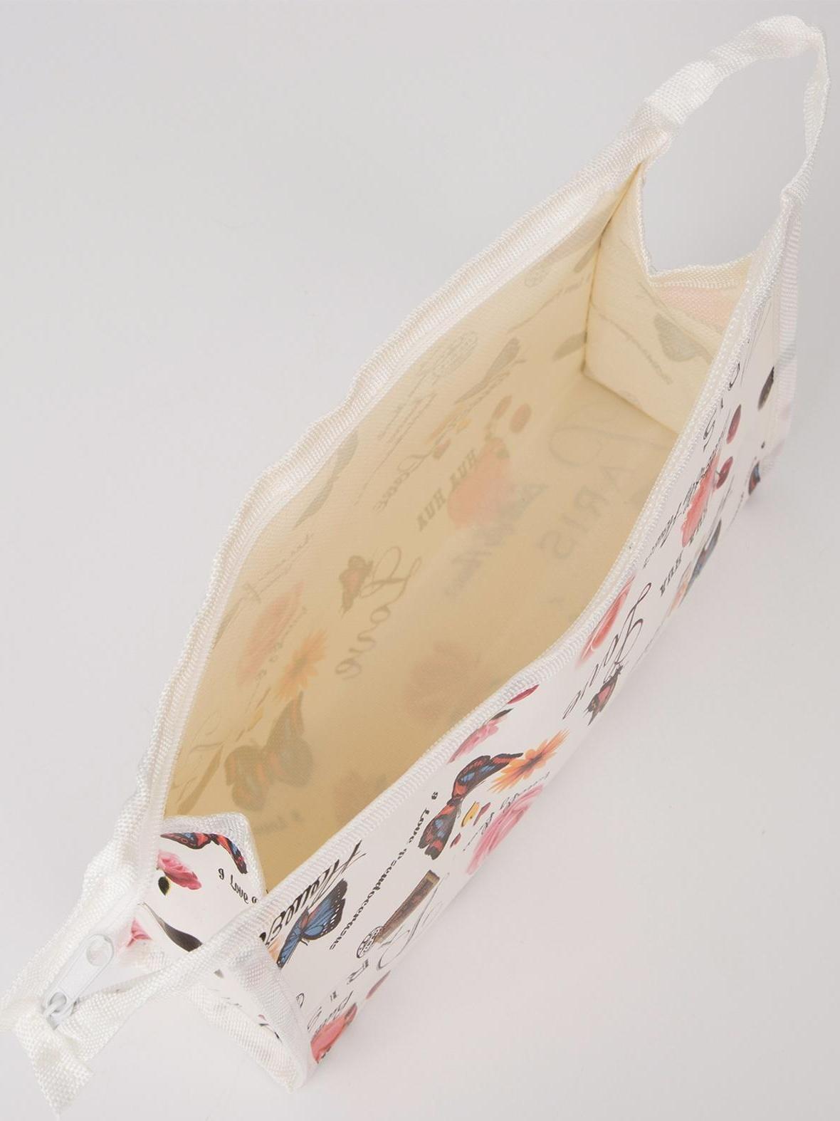 Косметичка на молнии, цвет белый