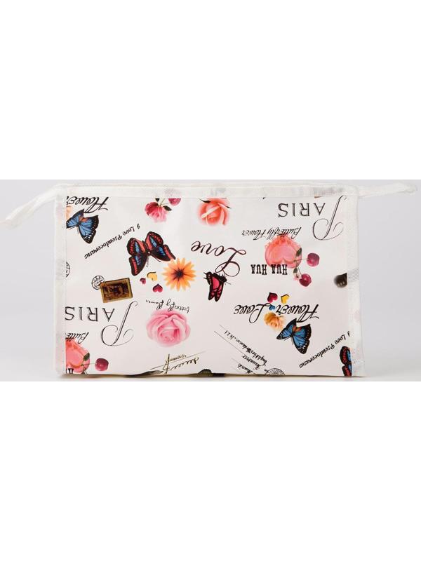 Косметичка на молнии, цвет белый