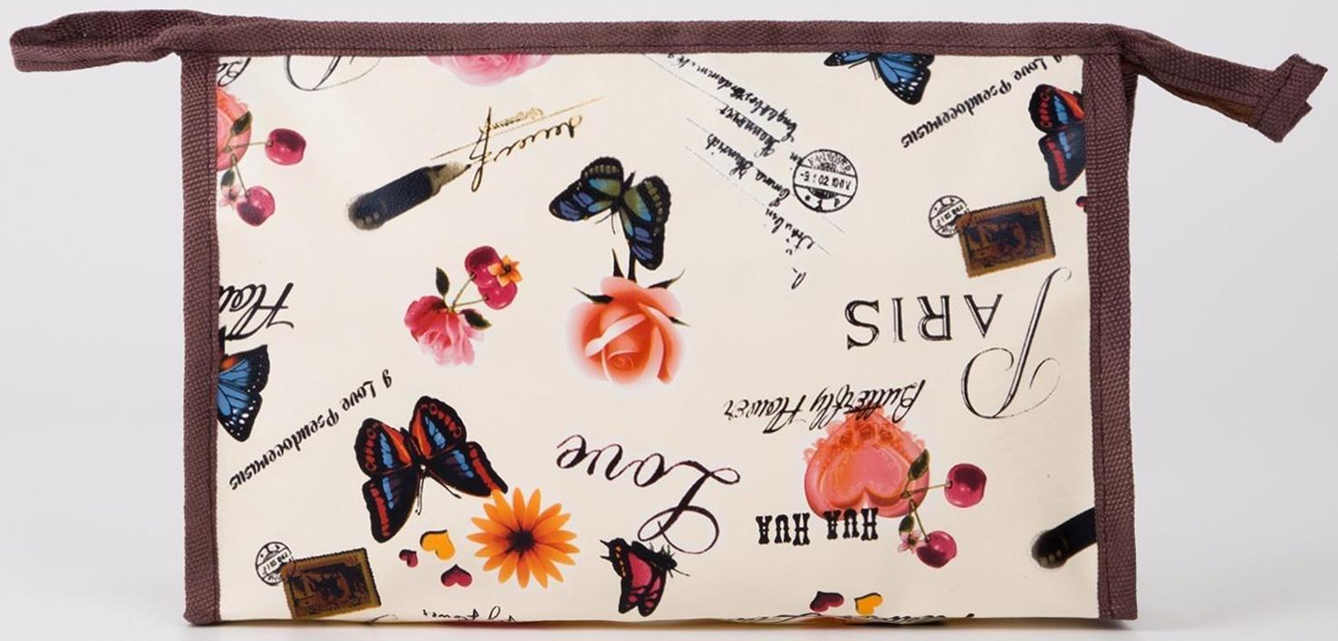 Косметичка на молнии, цвет бежевый