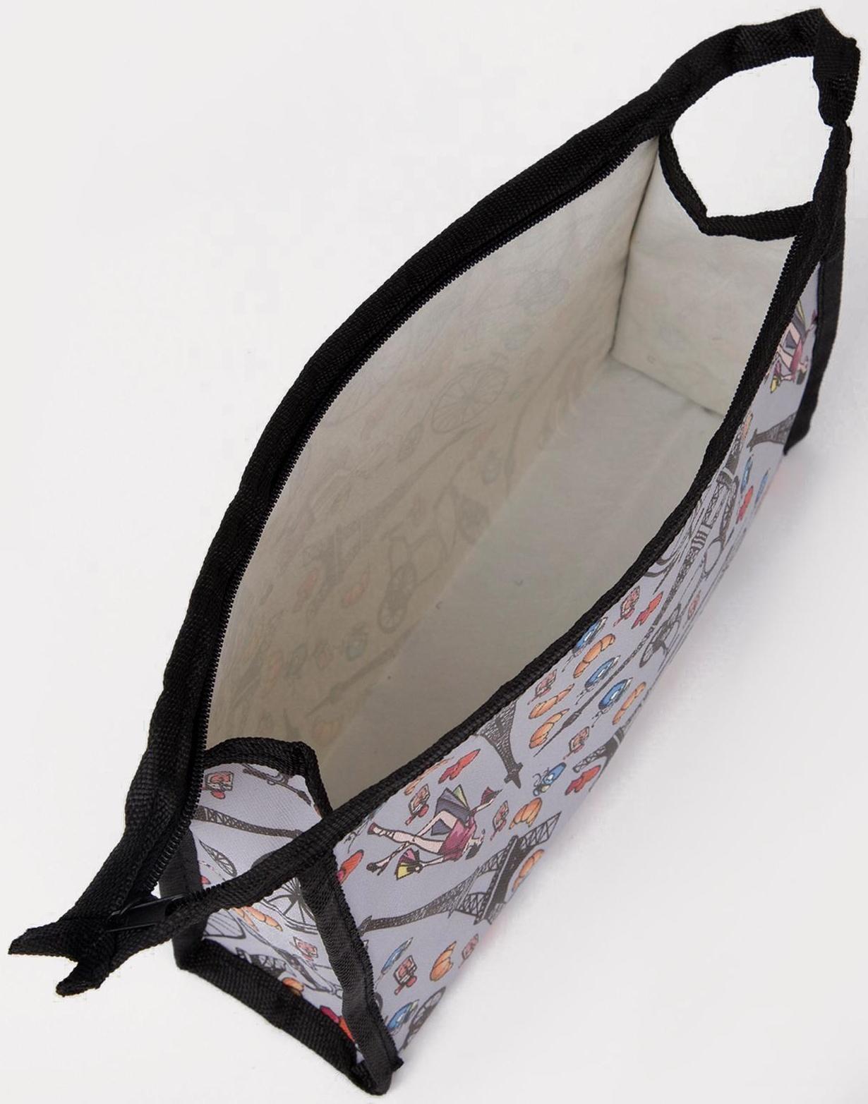 Косметичка на молнии, цвет серый