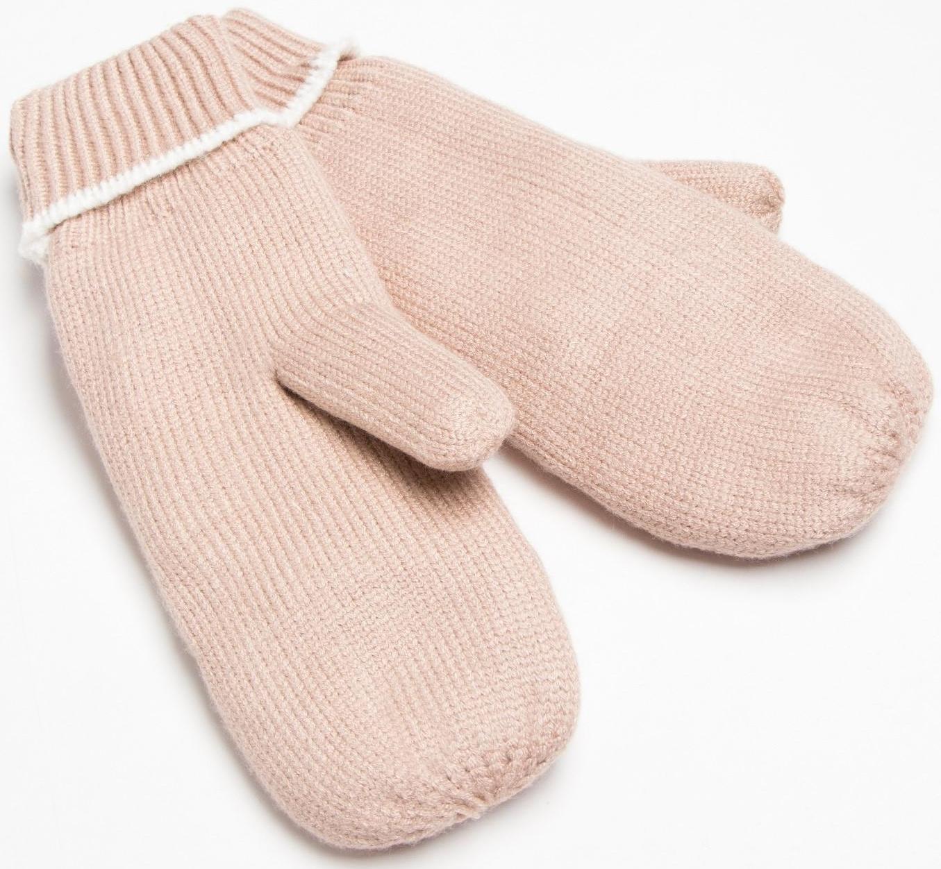 Варежки женские MINAKU однотонные,размер 6,5 цв.бежевый