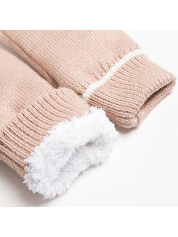 Варежки женские MINAKU однотонные,размер 6,5 цв.бежевый