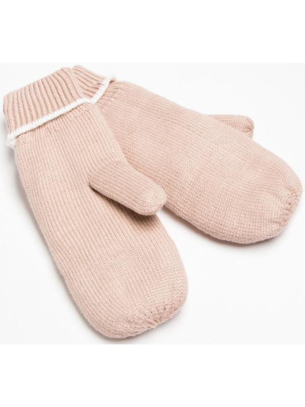 Варежки женские MINAKU однотонные,размер 6,5 цв.бежевый