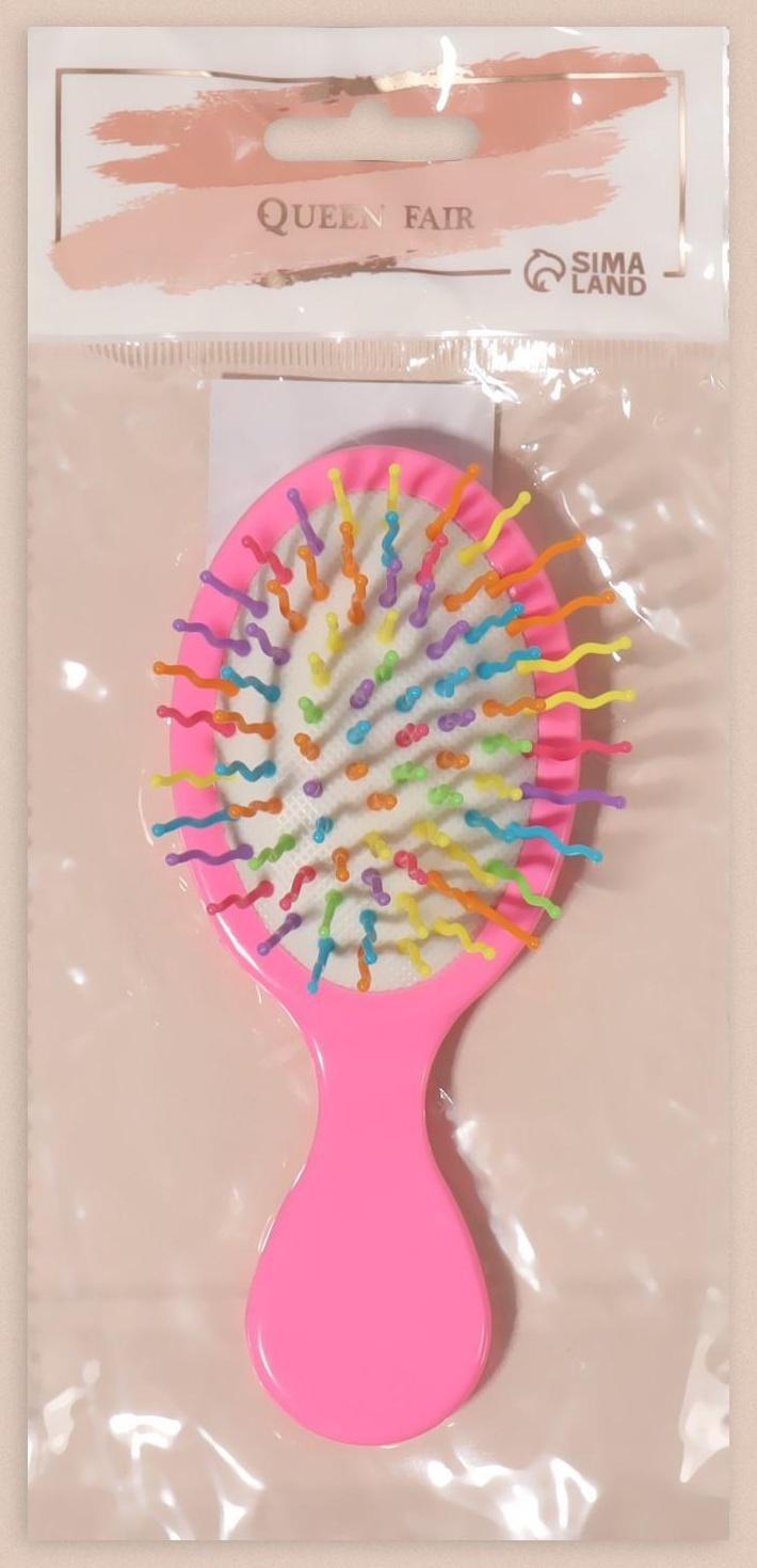 Расчёска массажная, 6 × 14,5 см, рисунок МИКС