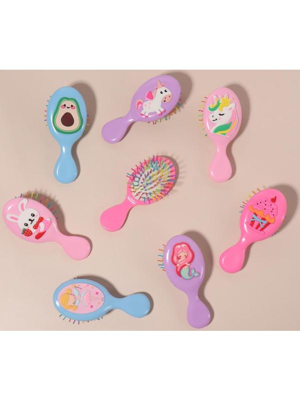 Расчёска массажная, 6 × 14,5 см, рисунок МИКС