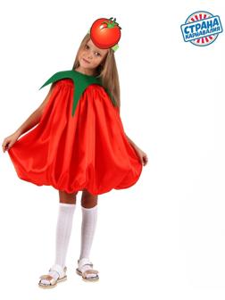 Карнавальный костюм «Помидорка», платье, маска, р. 34, рост 122-134 см