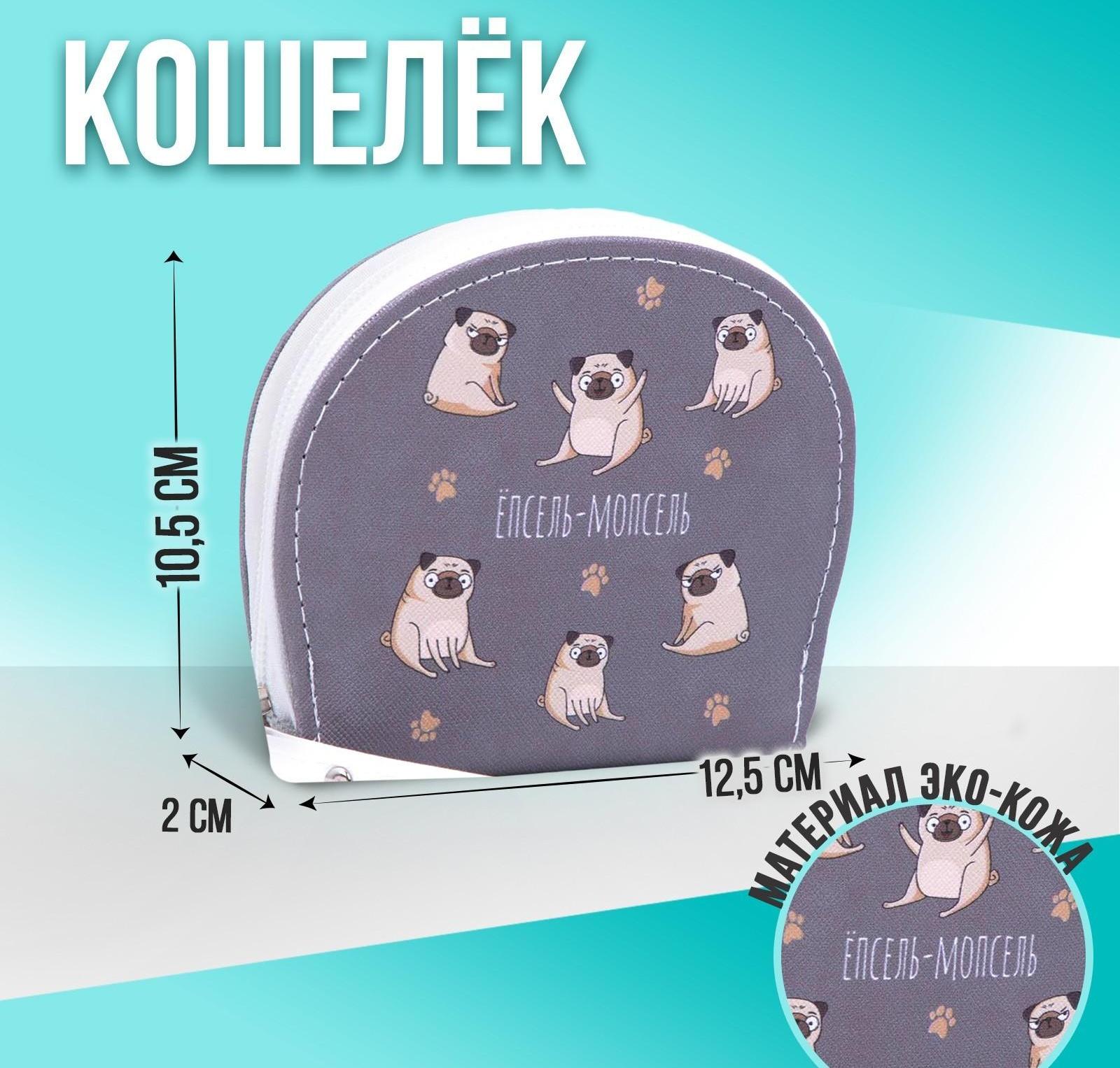 Кошелек молодежный «ЁПСЕЛЬ-МОПСЕЛЬ», 12.5х10.5 см