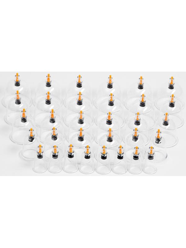 Банки акупункционного действия для вакуумного массажа, набор 32 шт.