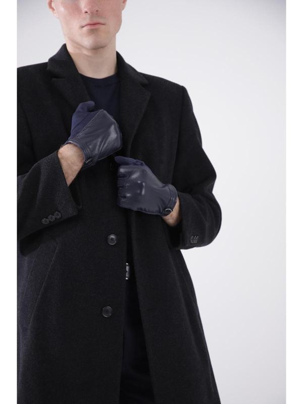 Перчатки мужские, безразмерные, без утеплителя, цвет синий