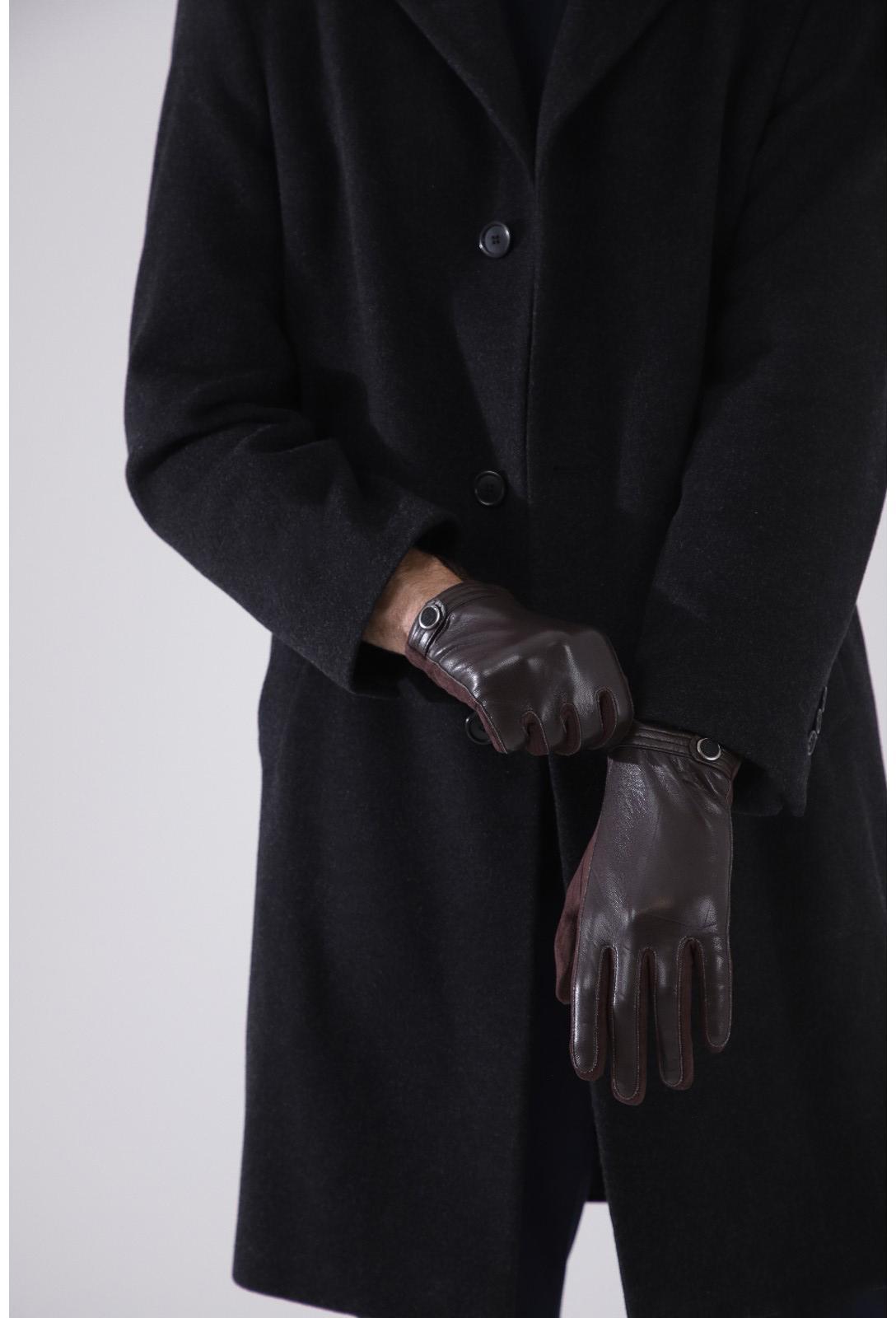 Перчатки мужские, безразмерные, без утеплителя, цвет коричневый