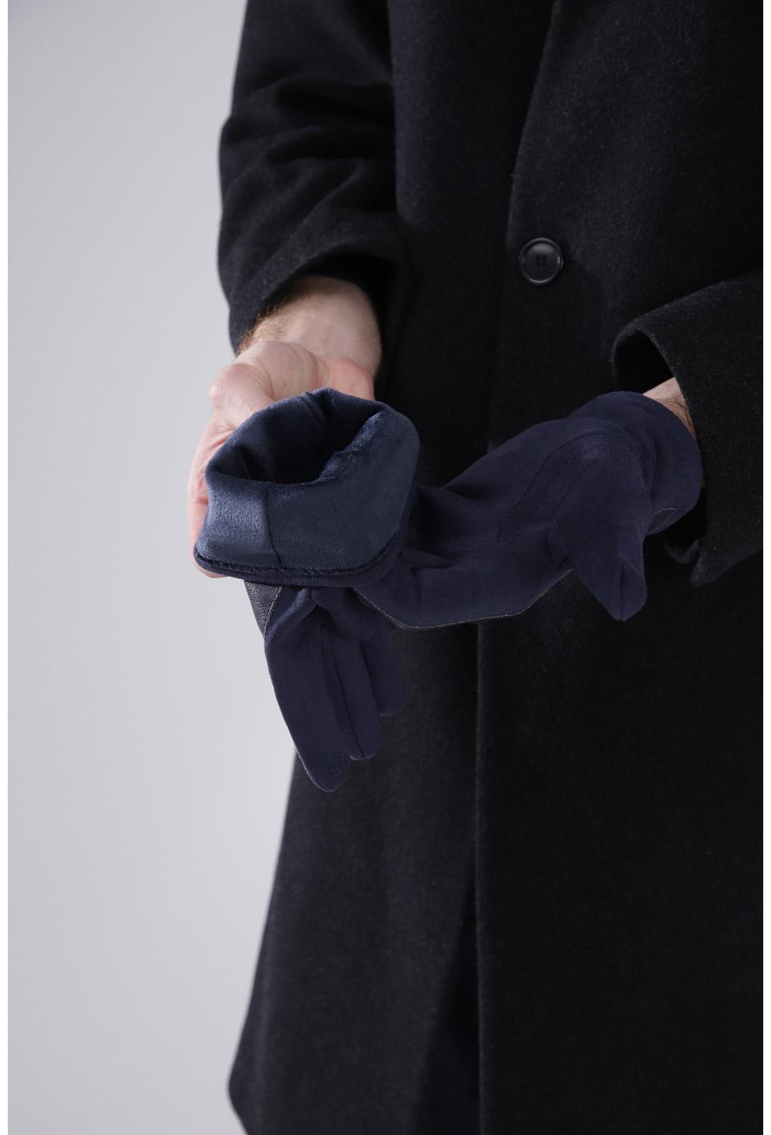 Перчатки мужские, безразмерные, без утеплителя, цвет синий