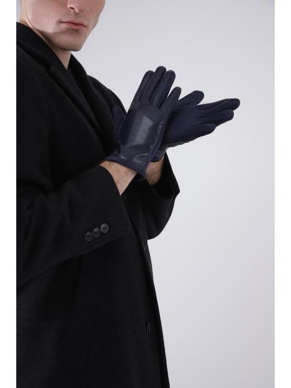 Перчатки мужские, безразмерные, без утеплителя, цвет синий