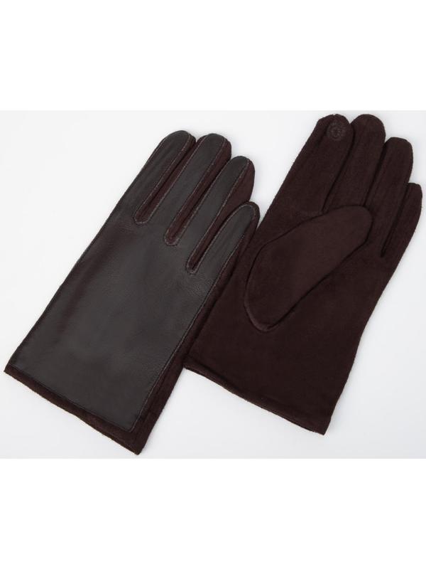 Перчатки мужские, безразмерные, без утеплителя, цвет коричневый