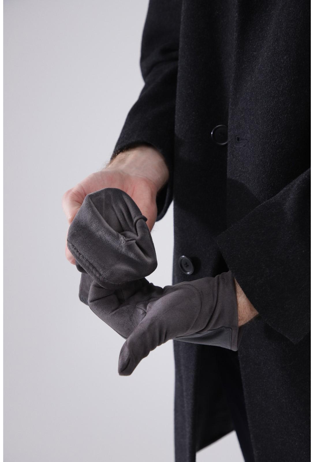 Перчатки мужские, безразмерные, без утеплителя, цвет серый