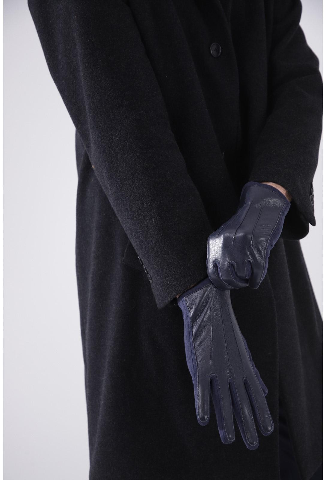 Перчатки мужские, безразмерные, без утеплителя, цвет синий