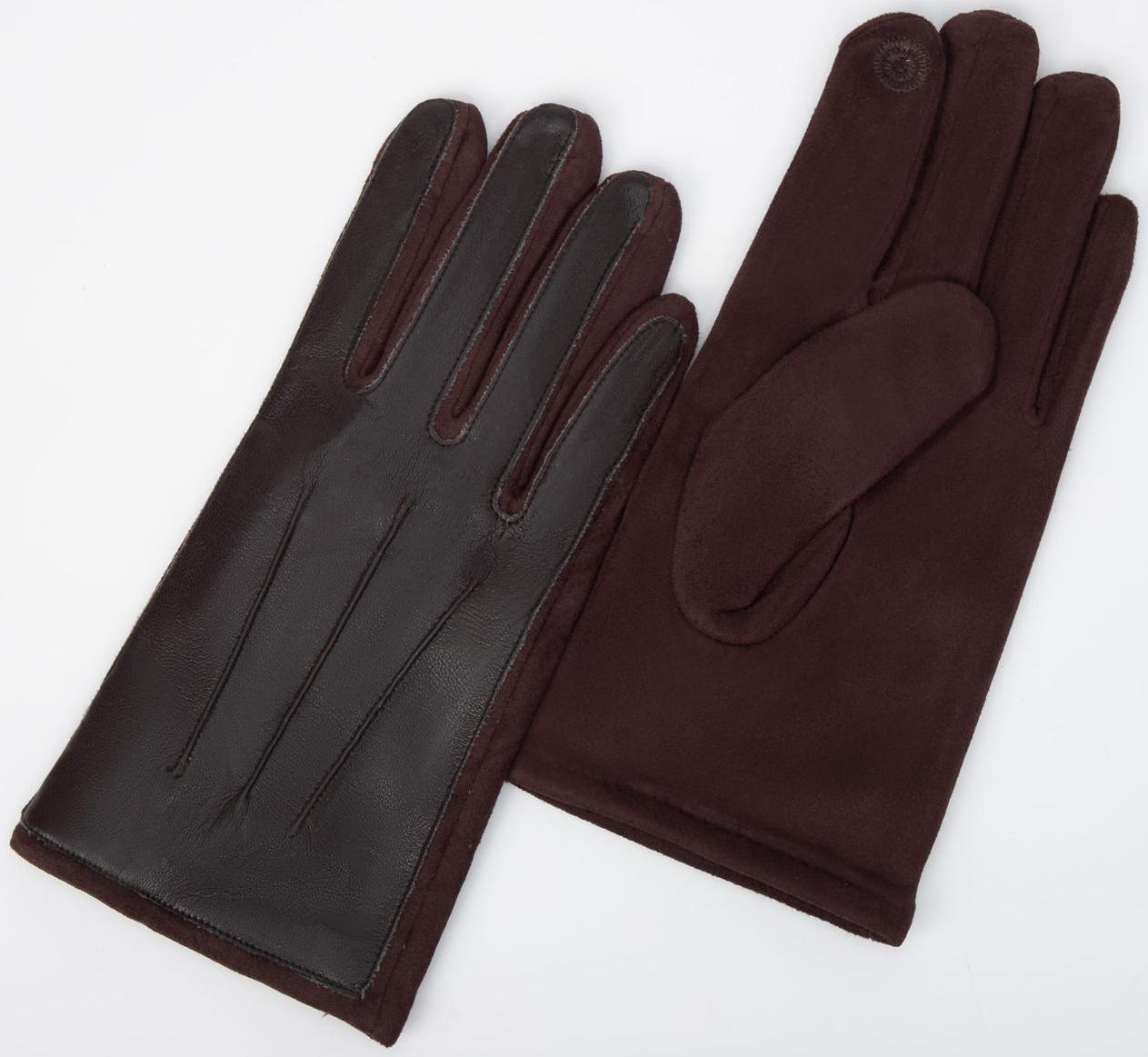 Перчатки мужские, безразмерные, без утеплителя, цвет коричневый