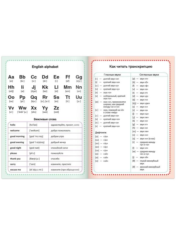 Словарь для записи английских слов English notebook, 52 стр.